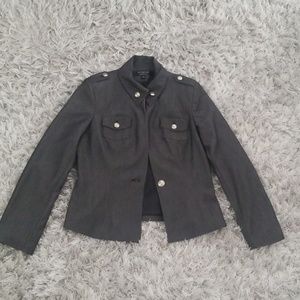 Waist length gray blazer